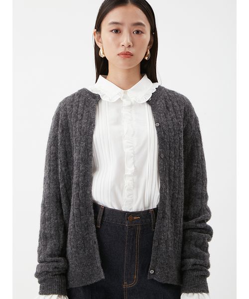 シアーケーブルアンサンブルカーディガン(508607893)｜阪急