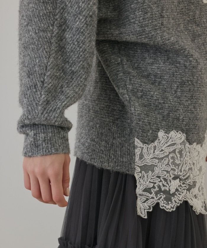 レースドルマンニットトップ(508608930)｜阪急百貨店公式通販サイト