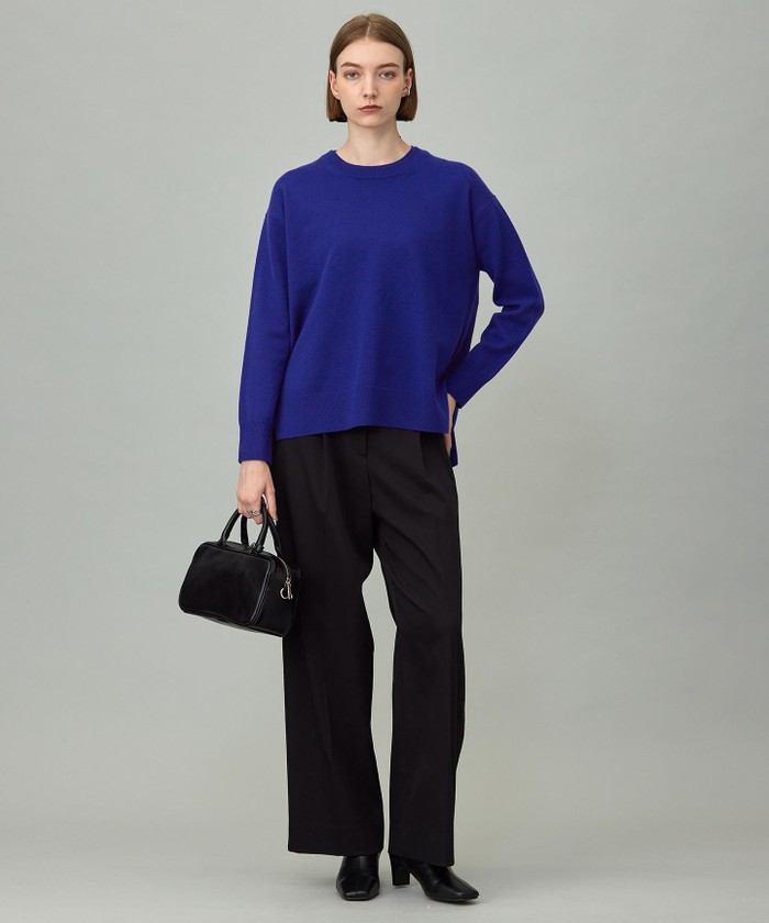 新色追加・洗える】ソフトカシミヤミックス クルーネックニット