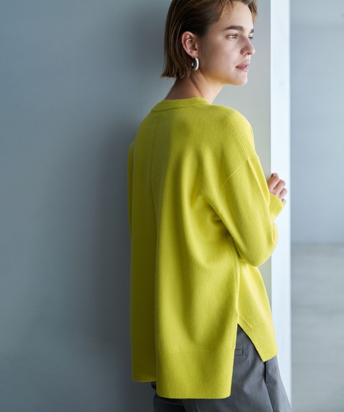 新色追加・洗える】ソフトカシミヤミックス クルーネックニット