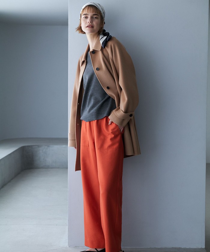 洗える】 シルキーウールダブルフェイス ニットプルオーバー(508608984