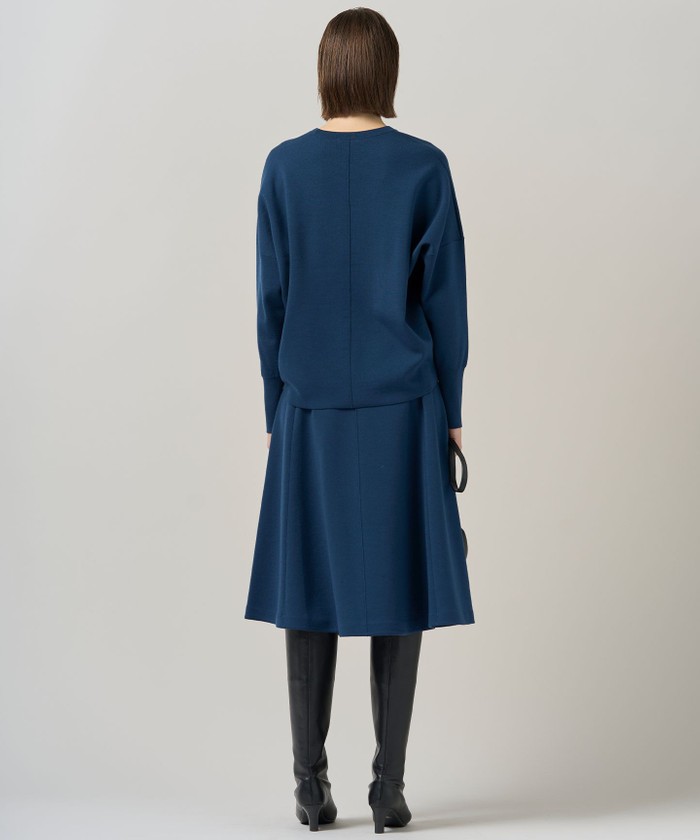 洗える】 シルキーウールダブルフェイス ニットプルオーバー(508608984