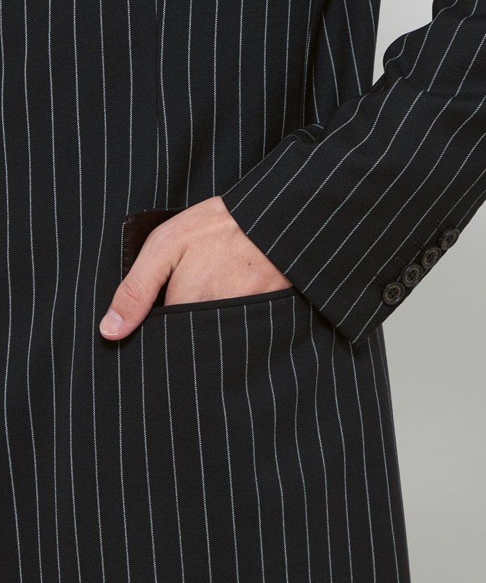 ANGELICO】ピンストライプチェスターコート(508561498)｜HANKYU MEN'S