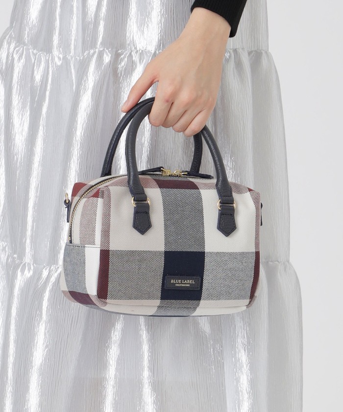 近年モデル✨ クレストブリッジチェックキャンバスミニボストンショルダー クレストブリッジチェックキャンバス2WAYショルダー（バッグ