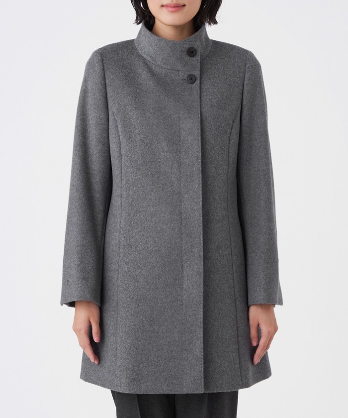 L】カシミヤ混メルトンウールコート(508606574)｜阪急百貨店公式通販