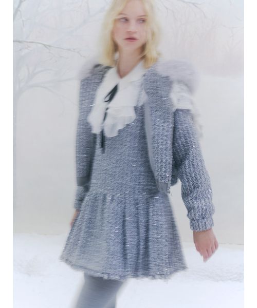 Sustainableレイヤードラッフルニットプルオーバー(508614733)｜阪急