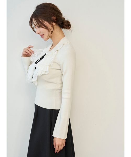 Sustainableレイヤードラッフルニットプルオーバー(508614733)｜阪急