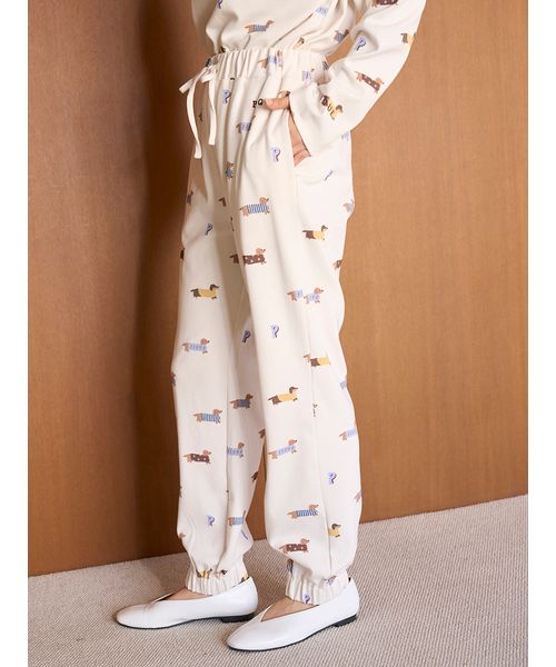 ダックスフンド柄ロングパンツ(508615006)｜阪急百貨店公式通販サイト