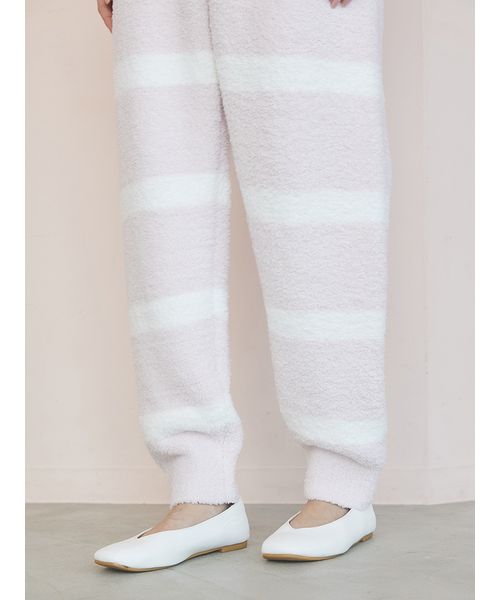 パウダーベアジャガードプルオーバー　刺繍ボーダーロングパンツ　ミントグリーン パウダーベアジャガードプルオーバー 刺繍ボーダーロングパンツ ミント