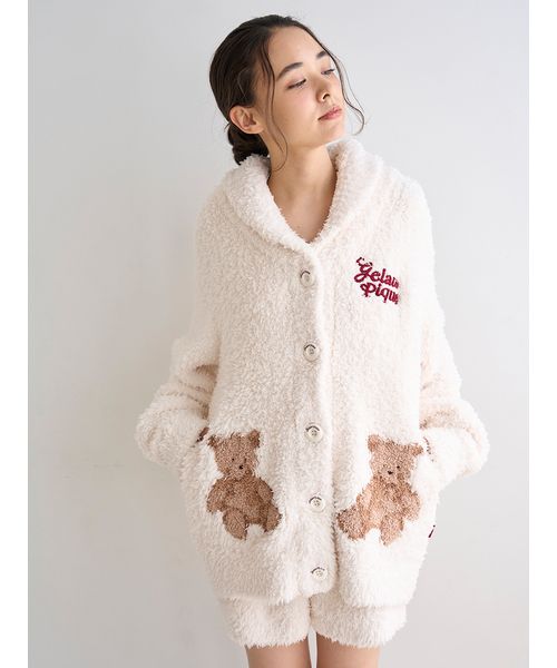 HOLIDAY】ジェラートスノーベアジャガードショールカーディガン