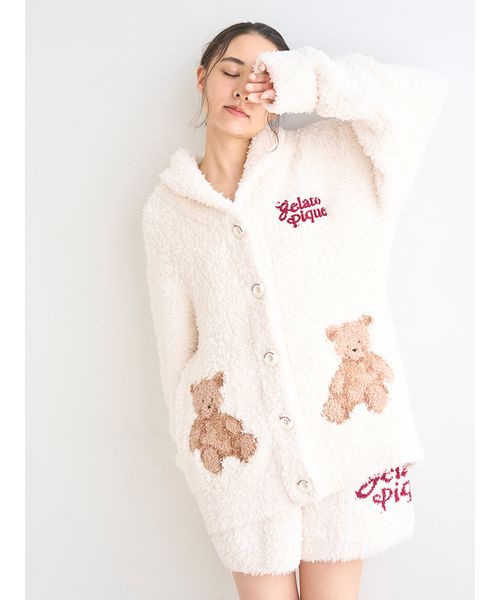 HOLIDAY】ジェラートスノーベアジャガードショールカーディガン