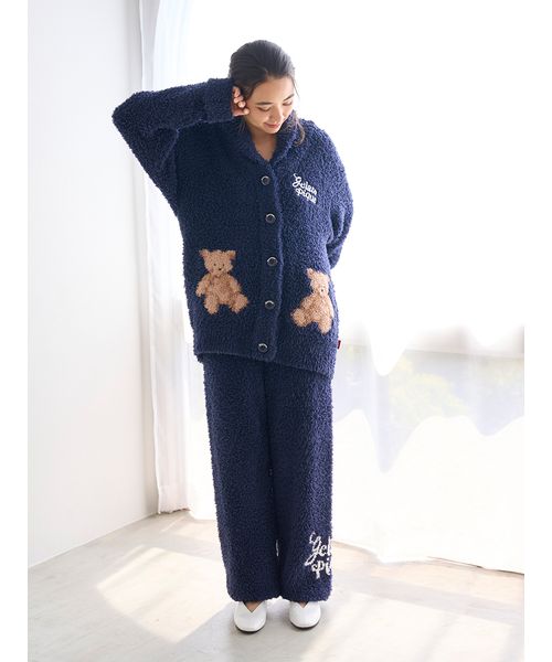 HOLIDAY】ジェラートスノーベアジャガードショールカーディガン