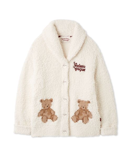 HOLIDAY】ジェラートスノーベアジャガードショールカーディガン