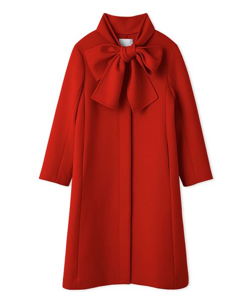 リボンストール付きノーカラーコート(508584374)｜阪急百貨店公式通販