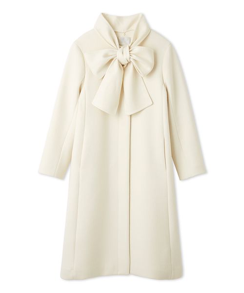 リボンストール付きノーカラーコート(508584374)｜阪急百貨店公式通販