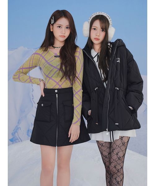 LILY BROWN×MARY QUANT】デイジーモチーフファーイヤーマフラ