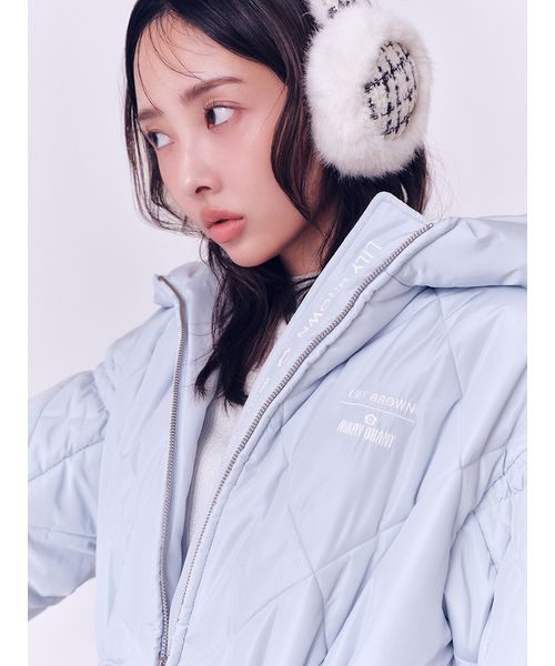 LILY BROWN×MARY QUANT】デイジーモチーフファーイヤーマフラ