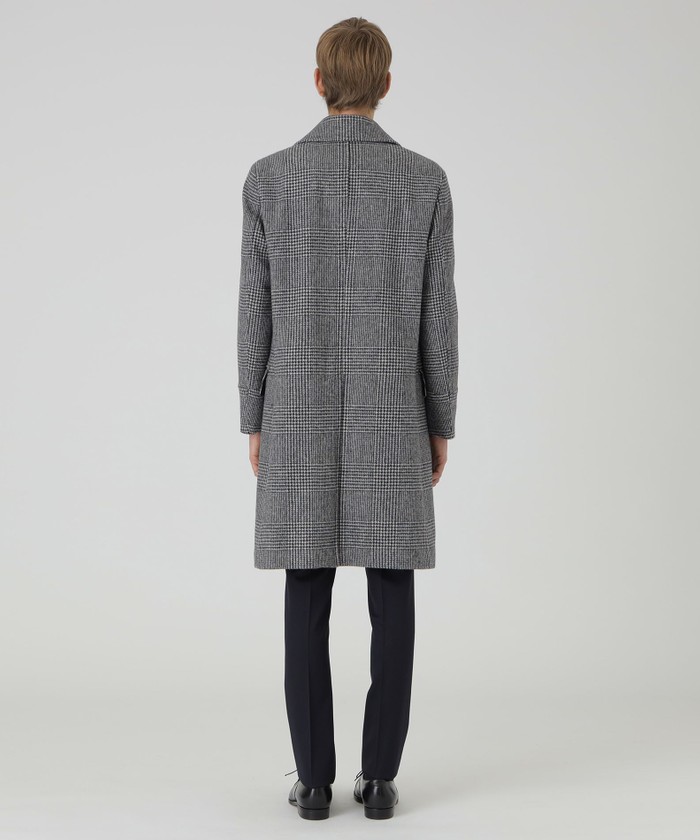 グレンチェックツイードミリタリーコート(508603499)｜HANKYU MEN'S