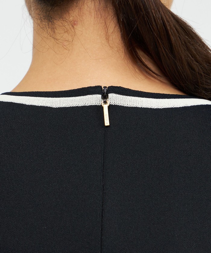 アセテートナイロンジャカード ニットワンピース(508602036)｜阪急