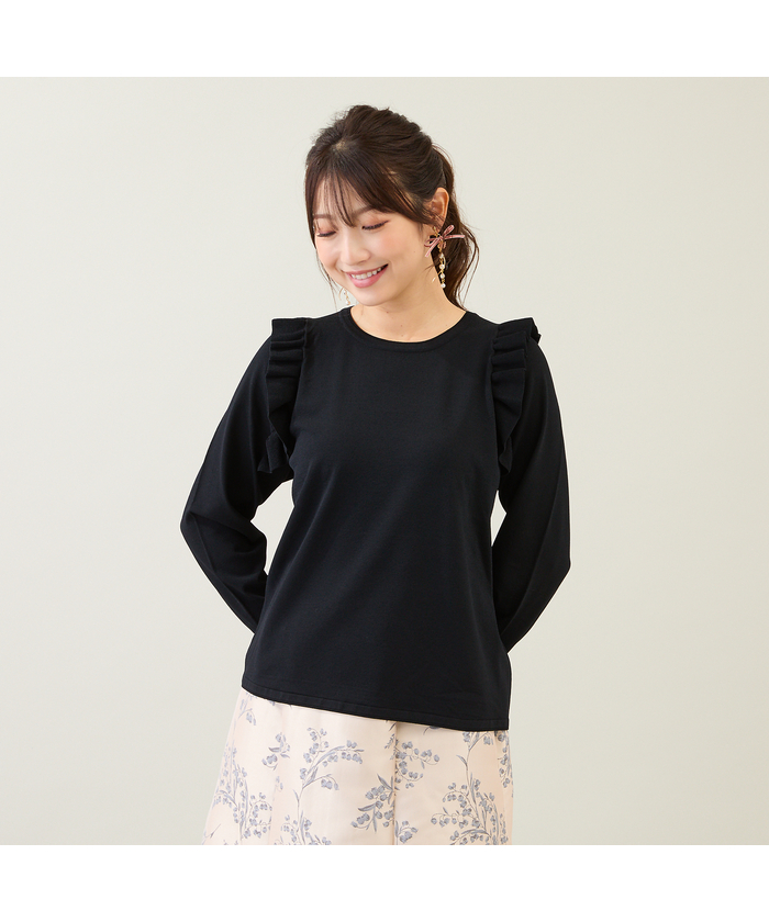 ローズティアラ　フリルプルオーバー46 ローズティアラ RoseTiara フリルニットプルオーバー(508621963)｜阪急