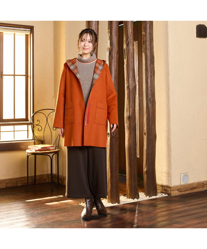 確認用コート リバーチェックフーディーコート(508622077)｜阪急百貨店公式通販