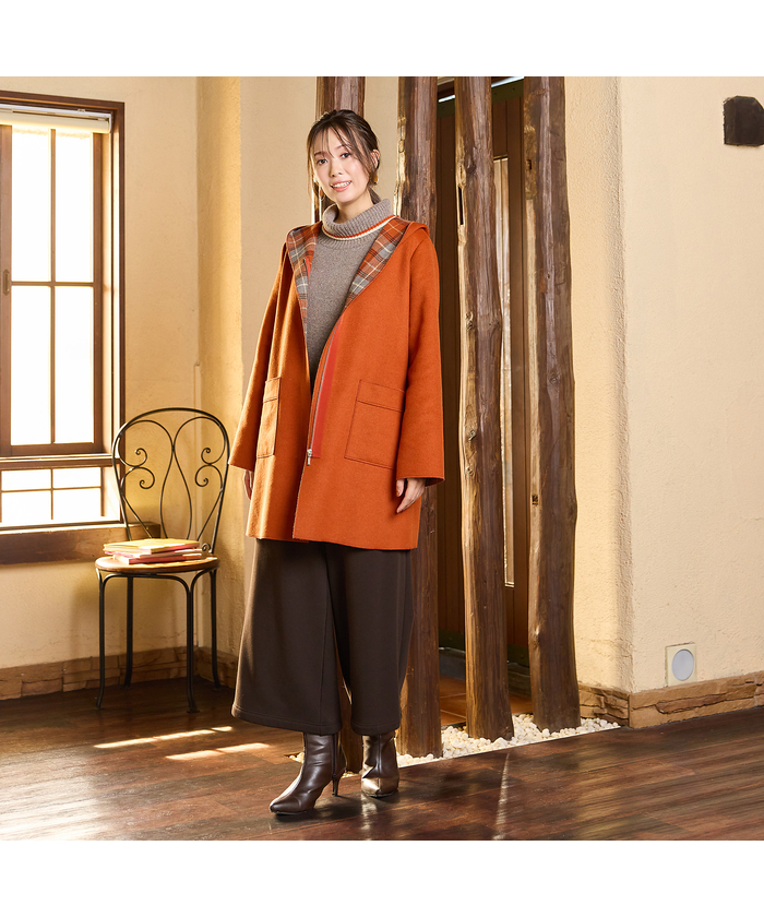 確認用コート リバーチェックフーディーコート(508622077)｜阪急百貨店公式通販