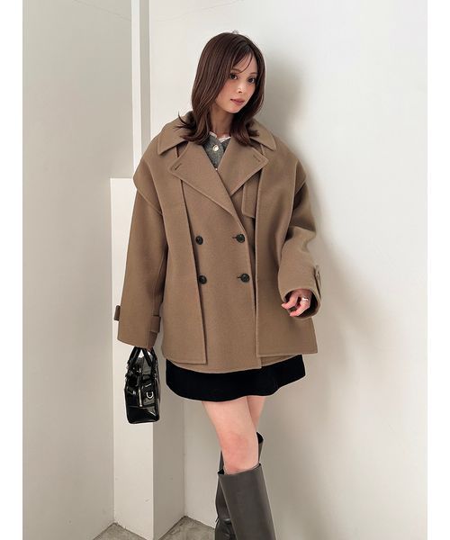 HIGH QUALITY】スカーフ付きウールミドルコート(508623197)｜阪急