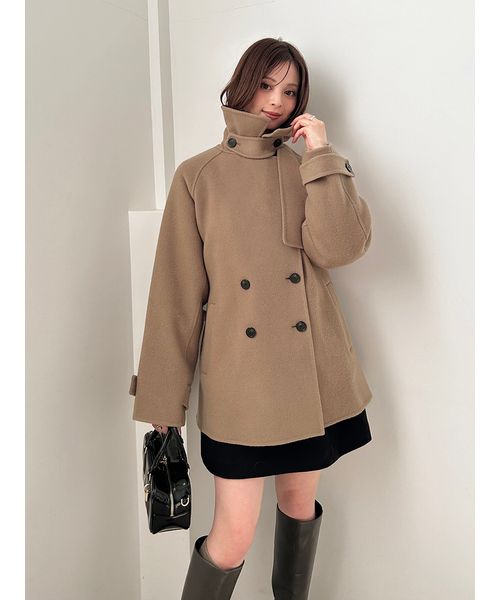 HIGH QUALITY】スカーフ付きウールミドルコート(508623197)｜阪急