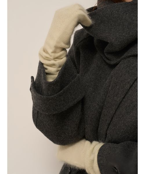 HIGH QUALITY】スカーフ付きウールミドルコート(508623197)｜阪急