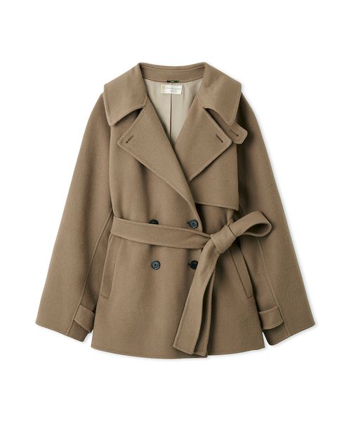 HIGH QUALITY】スカーフ付きウールミドルコート(508623197)｜阪急