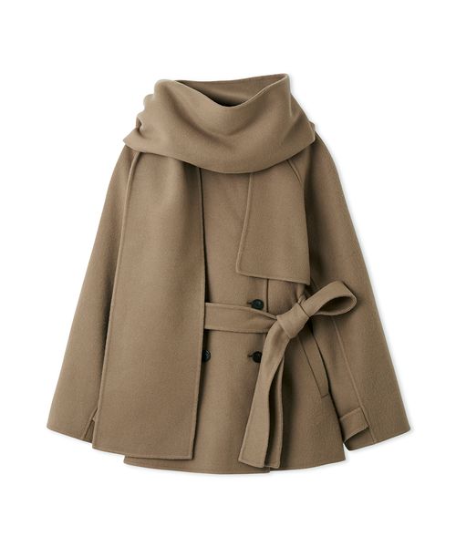 HIGH QUALITY】スカーフ付きウールミドルコート(508623197)｜阪急