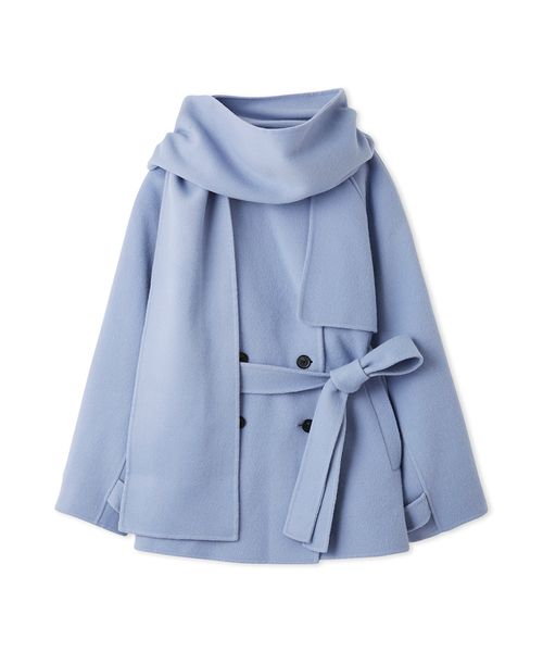 HIGH QUALITY】スカーフ付きウールミドルコート(508623197)｜阪急