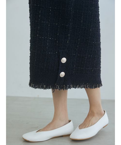 JOEL ROBUCHON】ツイードモコVネックワンピース(508625150)｜阪急