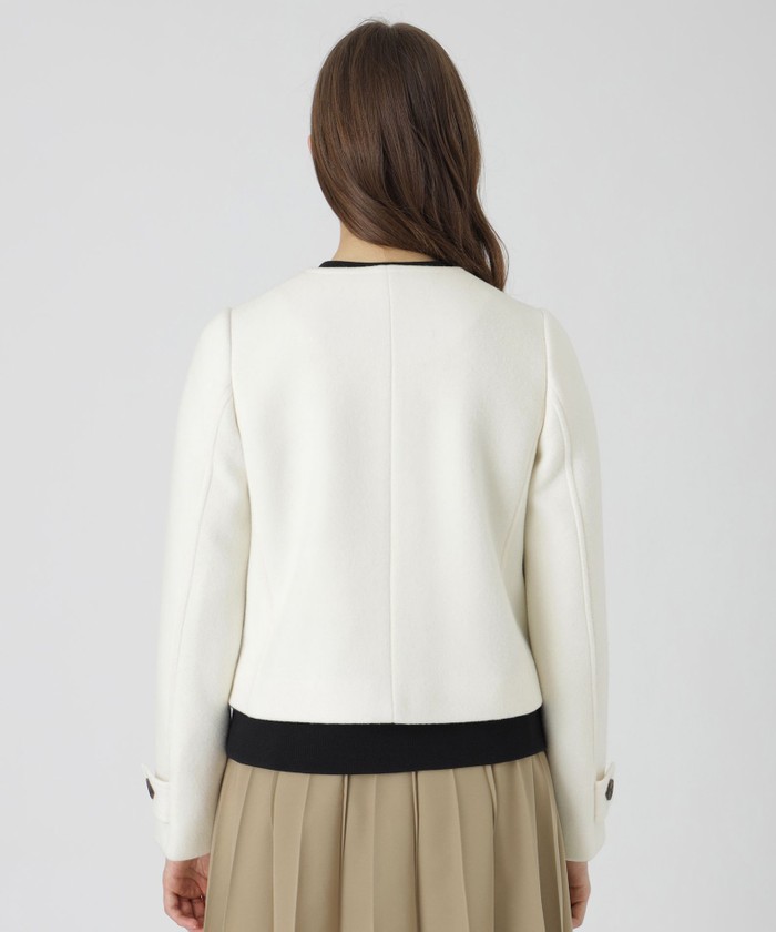 ファインダブルビーバーノーカラージャケット(508560494)｜阪急百貨店