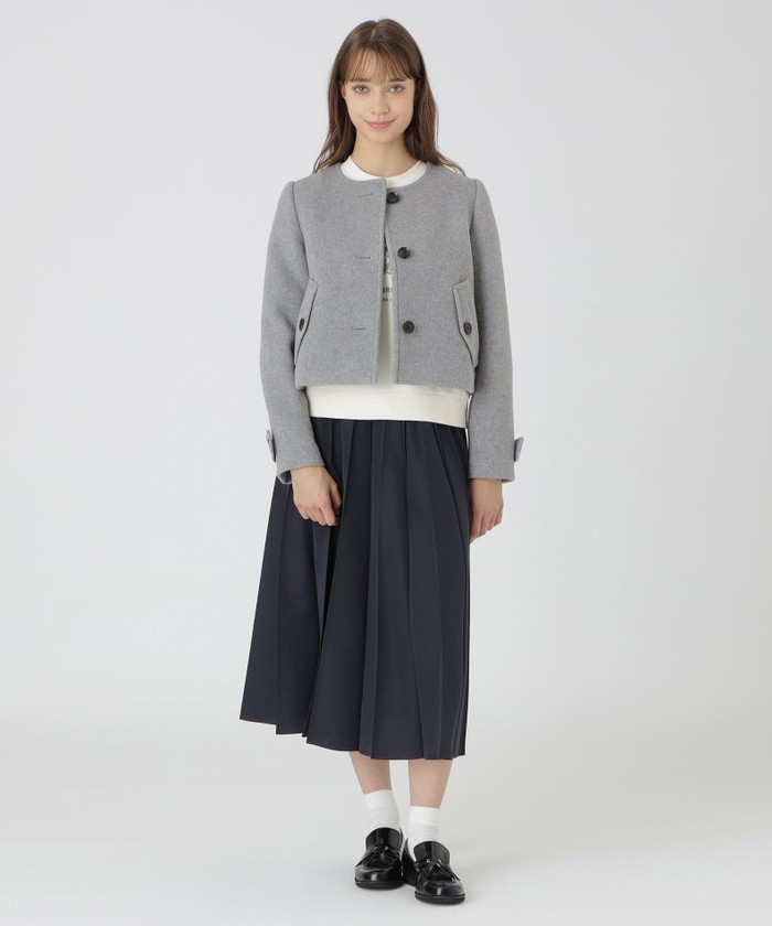 ファインダブルビーバーノーカラージャケット(508560494)｜阪急百貨店