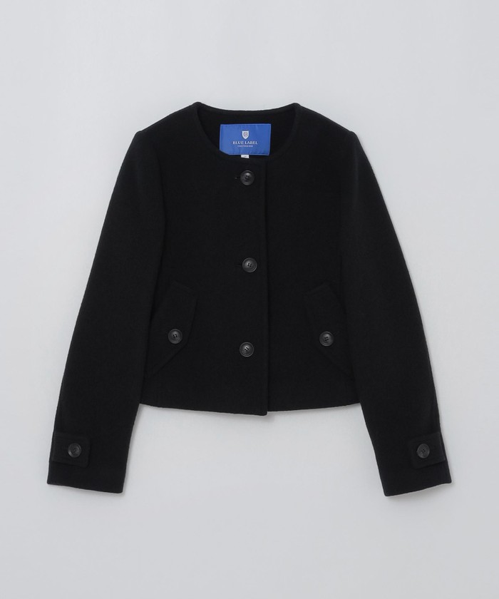 新品タグ付き　BLUE LABEL CRESTBRIDGE ノーカラージャケット ファインダブルビーバーノーカラージャケット(508560494)｜阪急百貨店