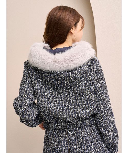 ファー付きツイードブルゾン(508629536)｜阪急百貨店公式通販サイト
