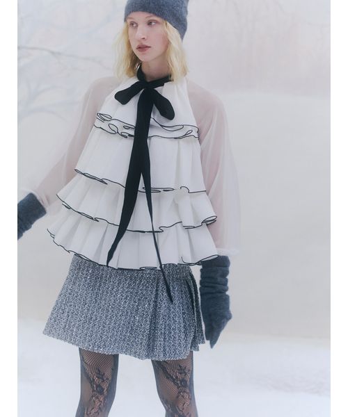 サイドプリーツツイードミニスカート(508629538)｜阪急百貨店公式通販