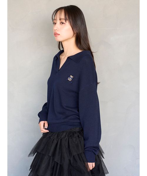 リボンベアスキッパーニットプルオーバー(508629539)｜阪急百貨店公式