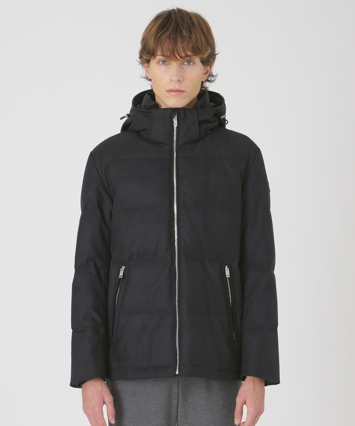 一部店舗限定】Zegnaブラックシャドークレストブリッジチェックダウン