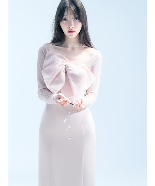 オフショルリボンドレス【カンヘウォン着用】(508633729)｜阪急百貨店