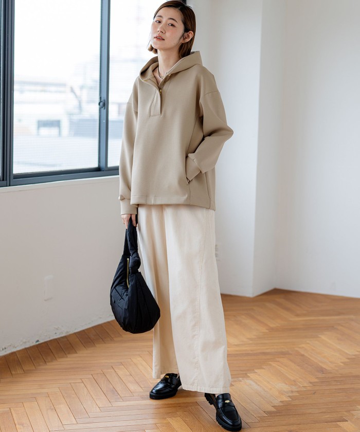 洗える】コットンエアーダンボール ドロスト フーディー(508636711