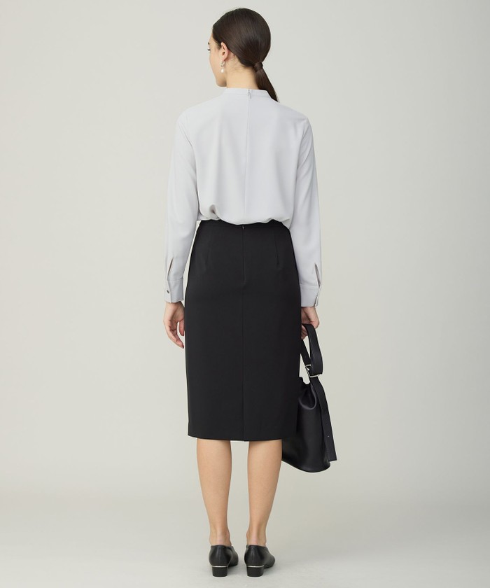 ストレッチジョーゼット ラッフルディテール ブラウス(508638642