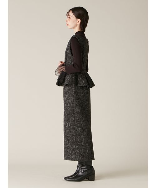 ダブル釦ツイードペプラムワンピース(508639198)｜阪急百貨店公式通販