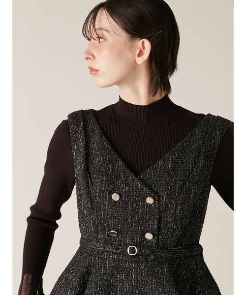 ダブル釦ツイードペプラムワンピース(508639198)｜阪急百貨店公式通販