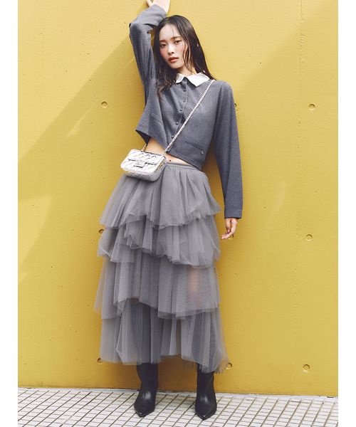 パールトリムカラーアタッチドカーディガン(508639465)｜阪急百貨店