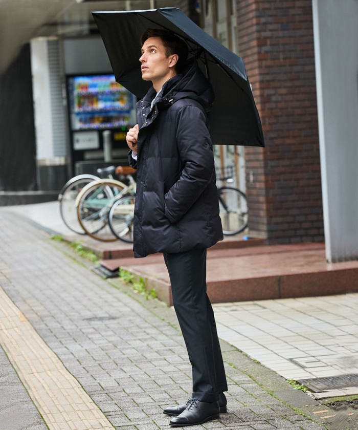 WEB限定【仕事で着られる】ドレスダウンコート_ストレッチツイル_25年