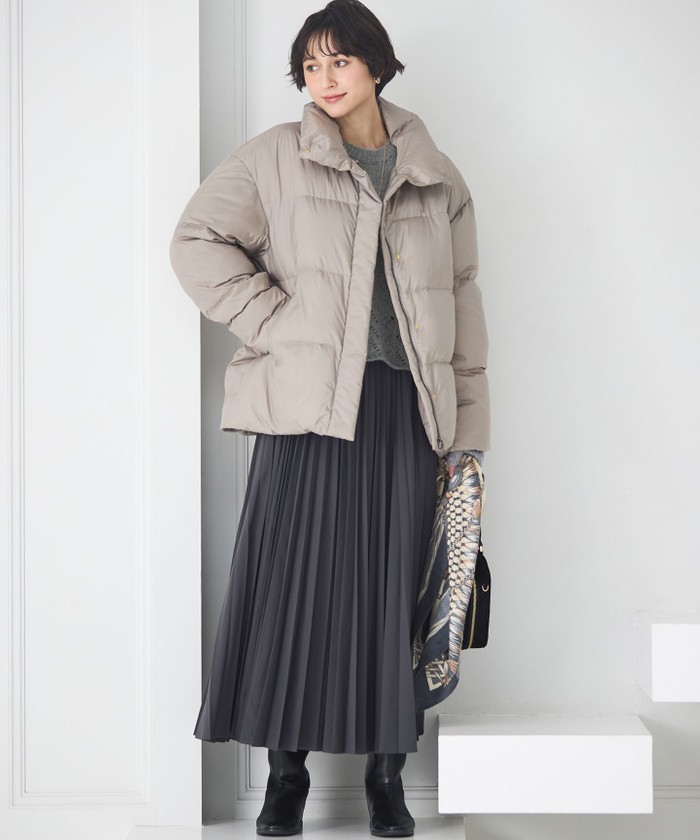 Oggi掲載】シレータフタ ハイネック ショート ダウンコート(508640808