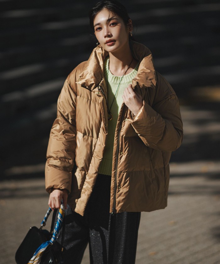 Oggi掲載】シレータフタ ハイネック ショート ダウンコート(508640810