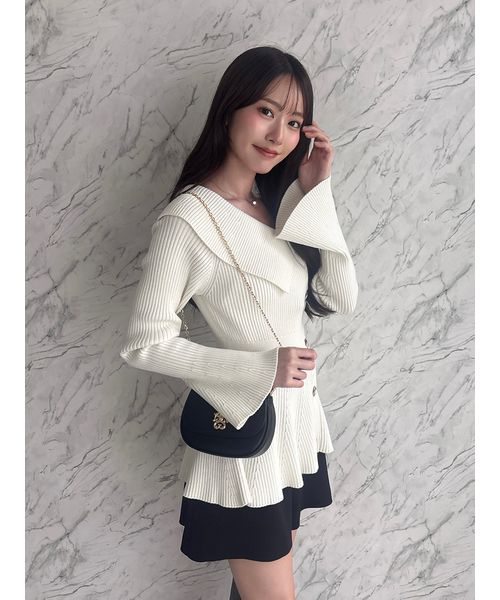 SNIDEL ペプラムニットプルオーバー ピンク 新品 ペプラムニットプルオーバー(508640887)｜阪急百貨店公式通販サイト